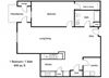 1 bedroom floor plan